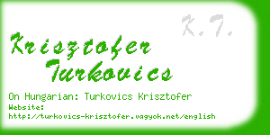 krisztofer turkovics business card